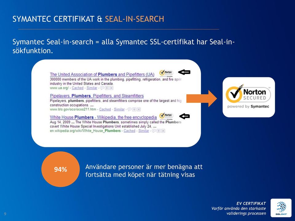 Seal-insökfunktion.