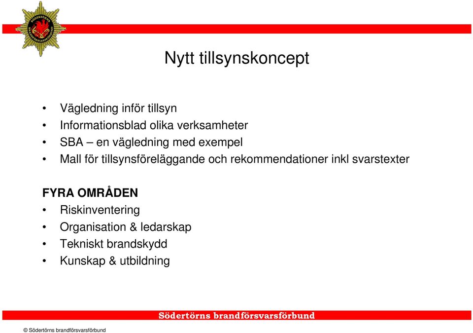 tillsynsföreläggande och rekommendationer inkl svarstexter FYRA