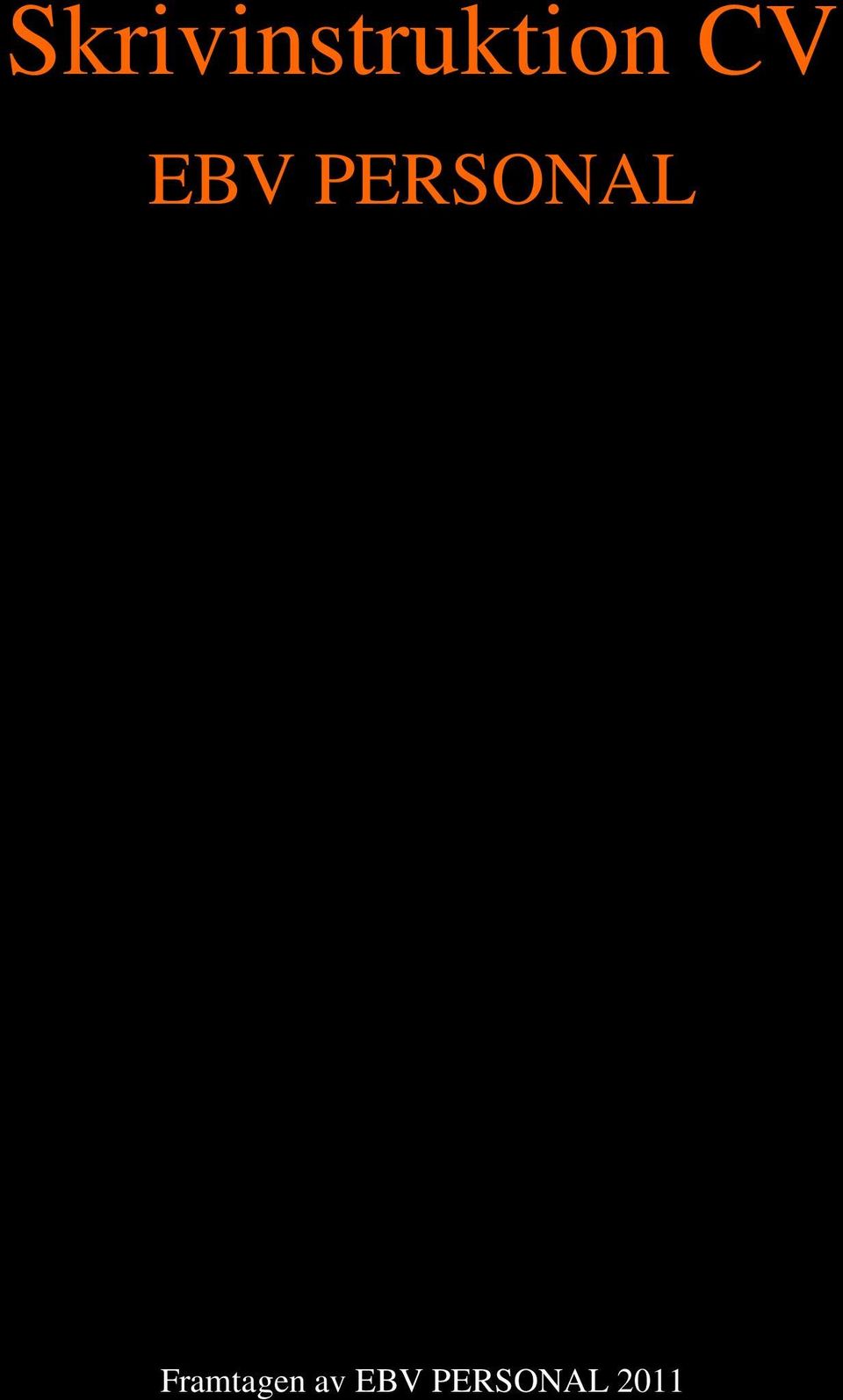 EBV PERSONAL 2011