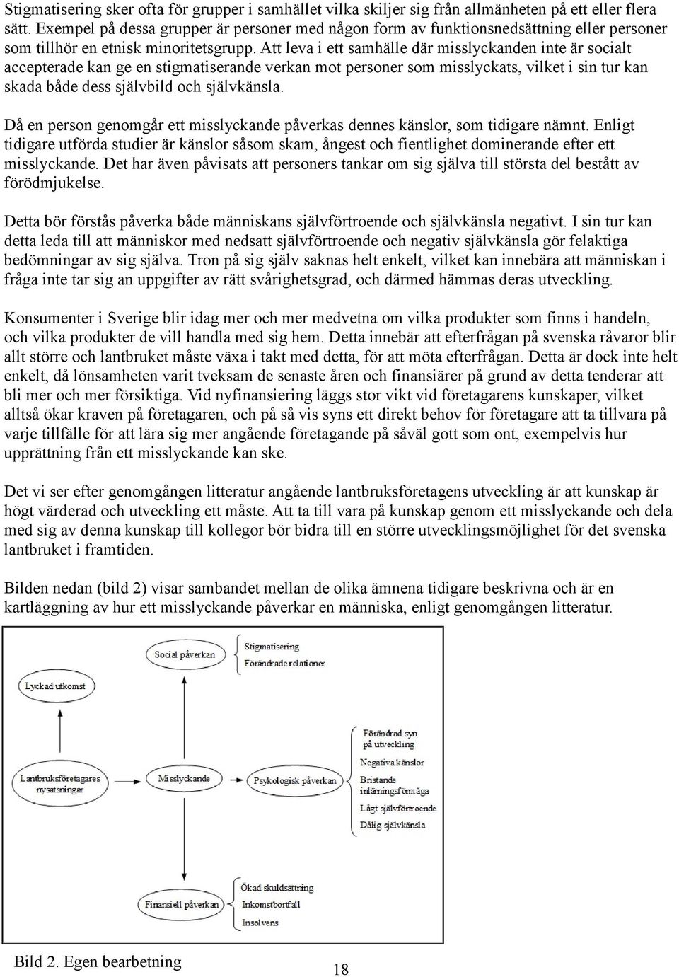 Att leva i ett samhälle där misslyckanden inte är socialt accepterade kan ge en stigmatiserande verkan mot personer som misslyckats, vilket i sin tur kan skada både dess självbild och självkänsla.