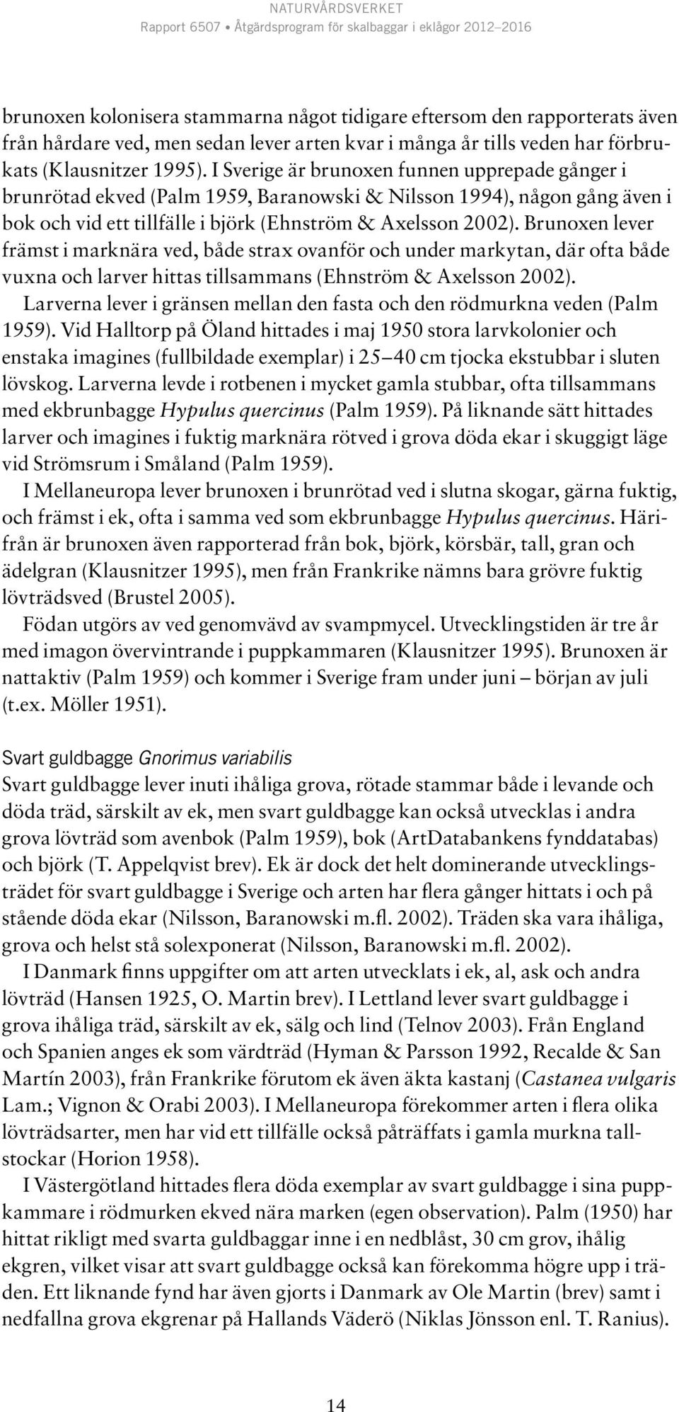 Brunoxen lever främst i marknära ved, både strax ovanför och under markytan, där ofta både vuxna och larver hittas tillsammans (Ehnström & Axelsson 2002).