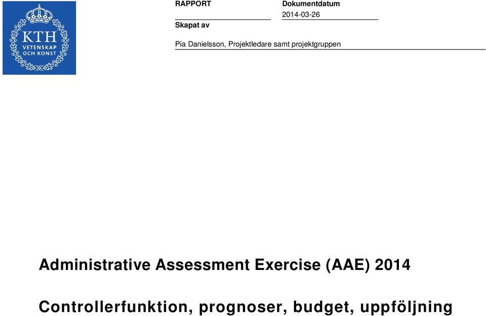 Administrative Assessment Exercise