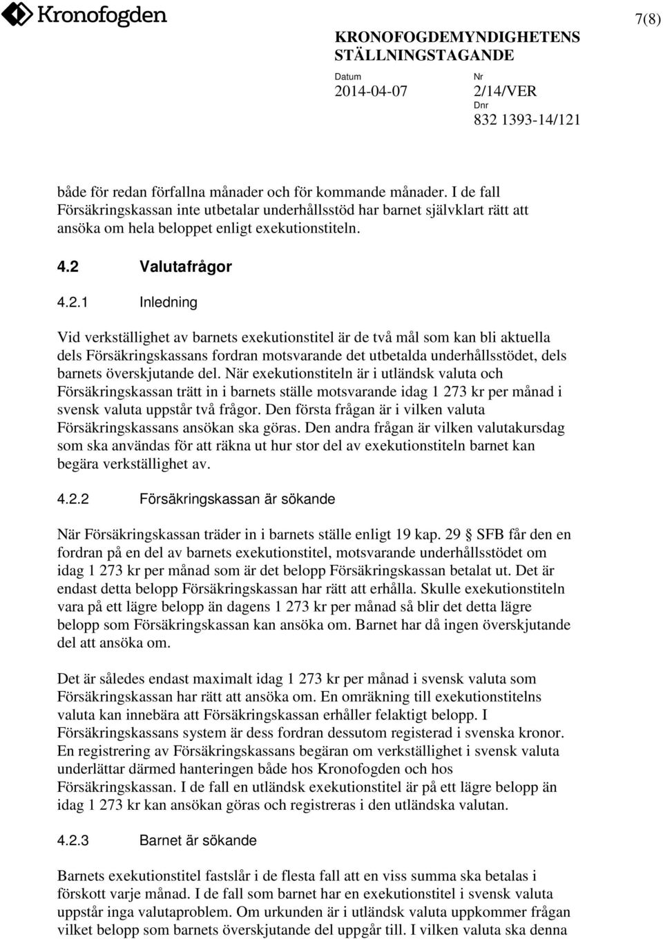 Valutafrågor 4.2.