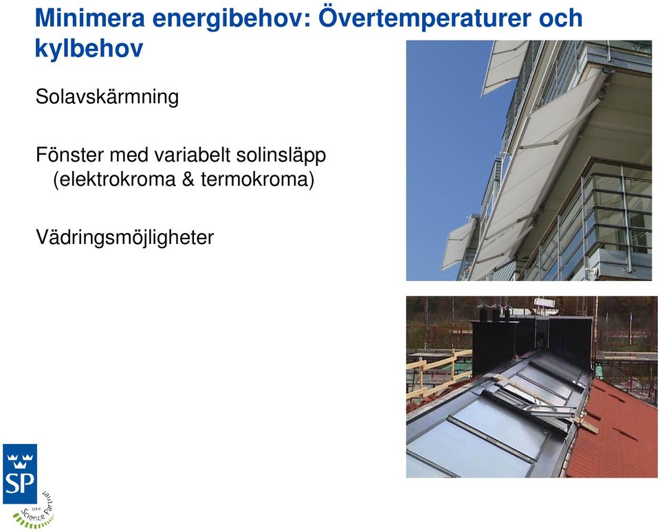 Solavskärmning Fönster med variabelt