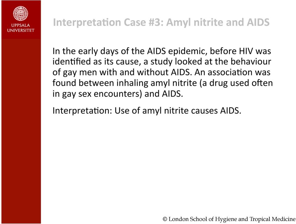 An associalon was found between inhaling amyl nitrite (a drug used oyen in gay sex encounters)