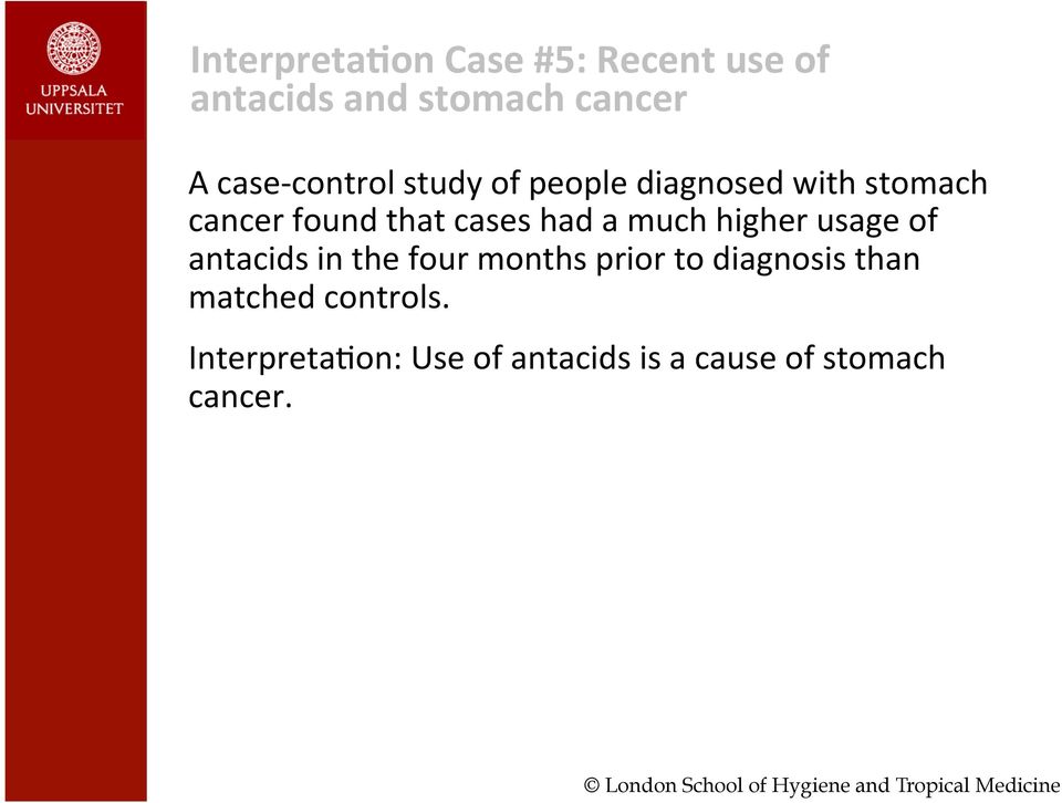 antacids in the four months prior to diagnosis than matched controls.