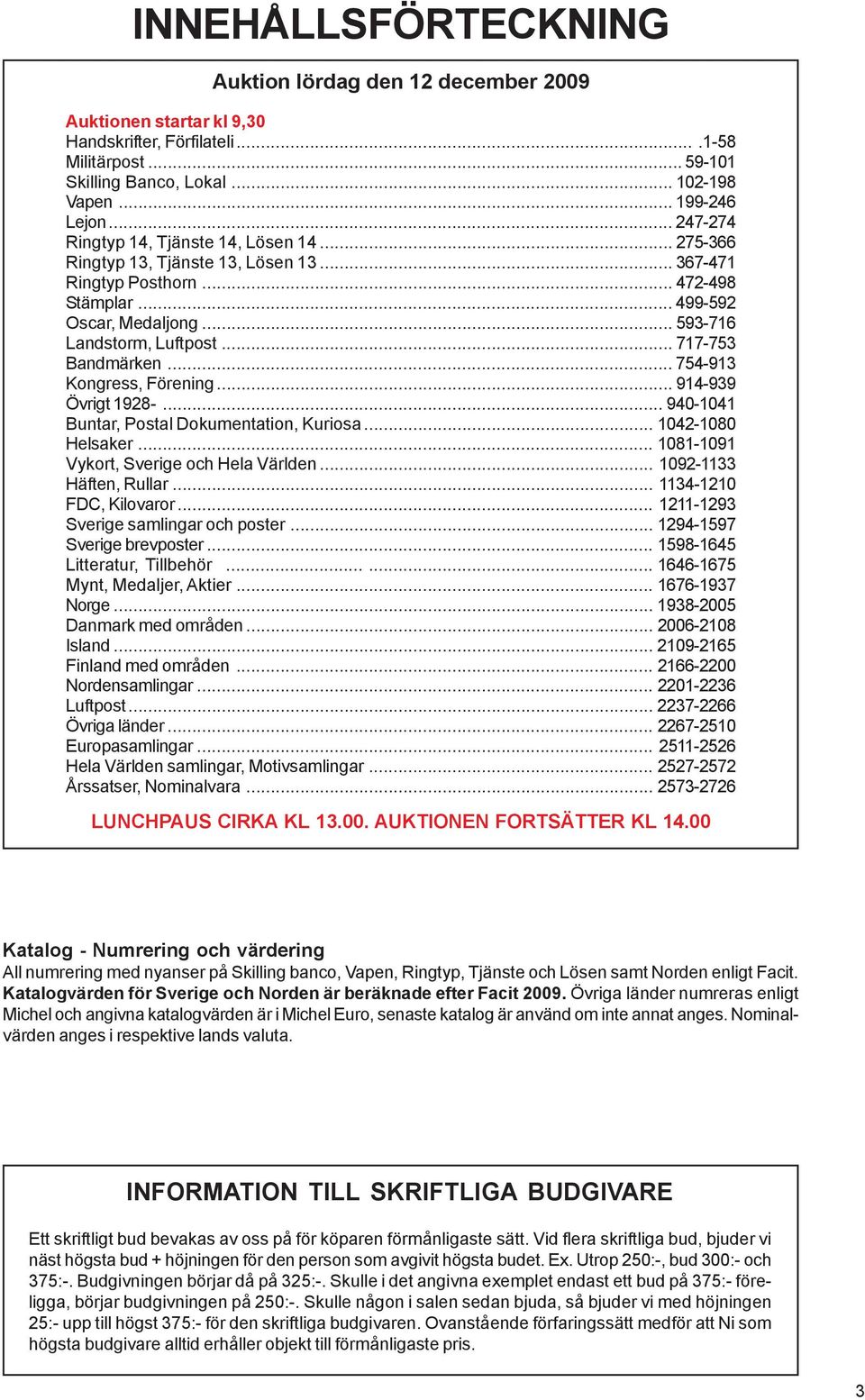 .. 717-753 Bandmärken... 754-913 Kongress, Förening... 914-939 Övrigt 1928-... 940-1041 Buntar, Postal Dokumentation, Kuriosa... 1042-1080 Helsaker... 1081-1091 Vykort, Sverige och Hela Världen.