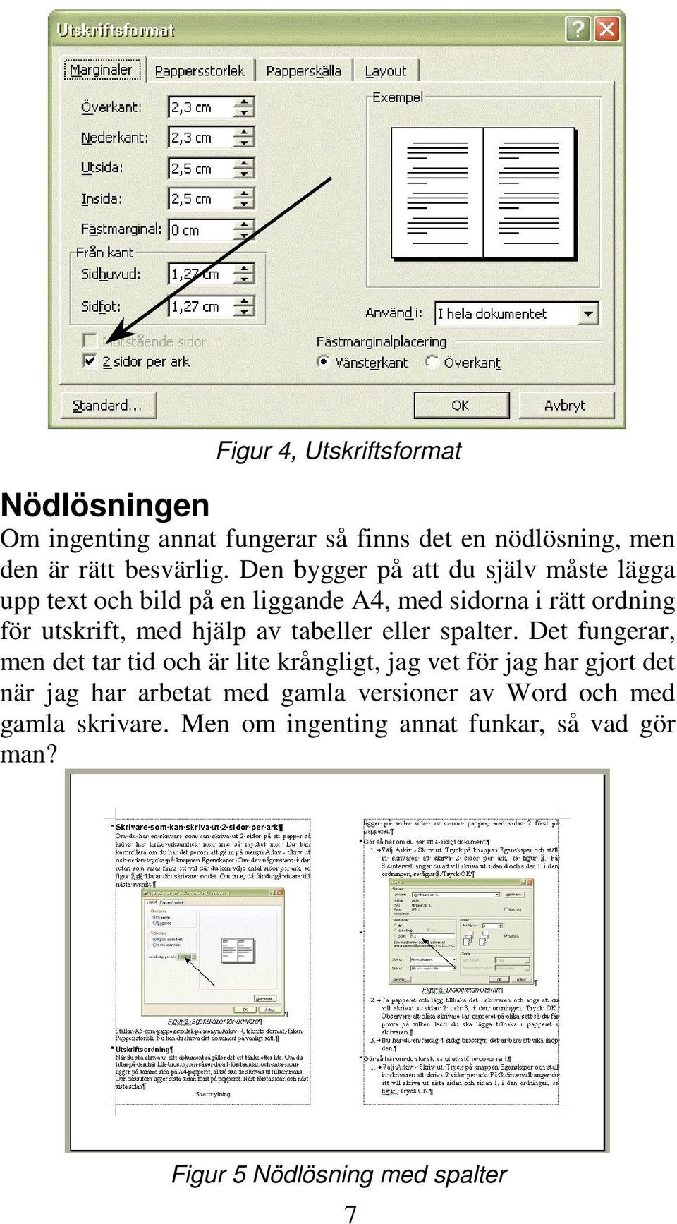 av tabeller eller spalter.