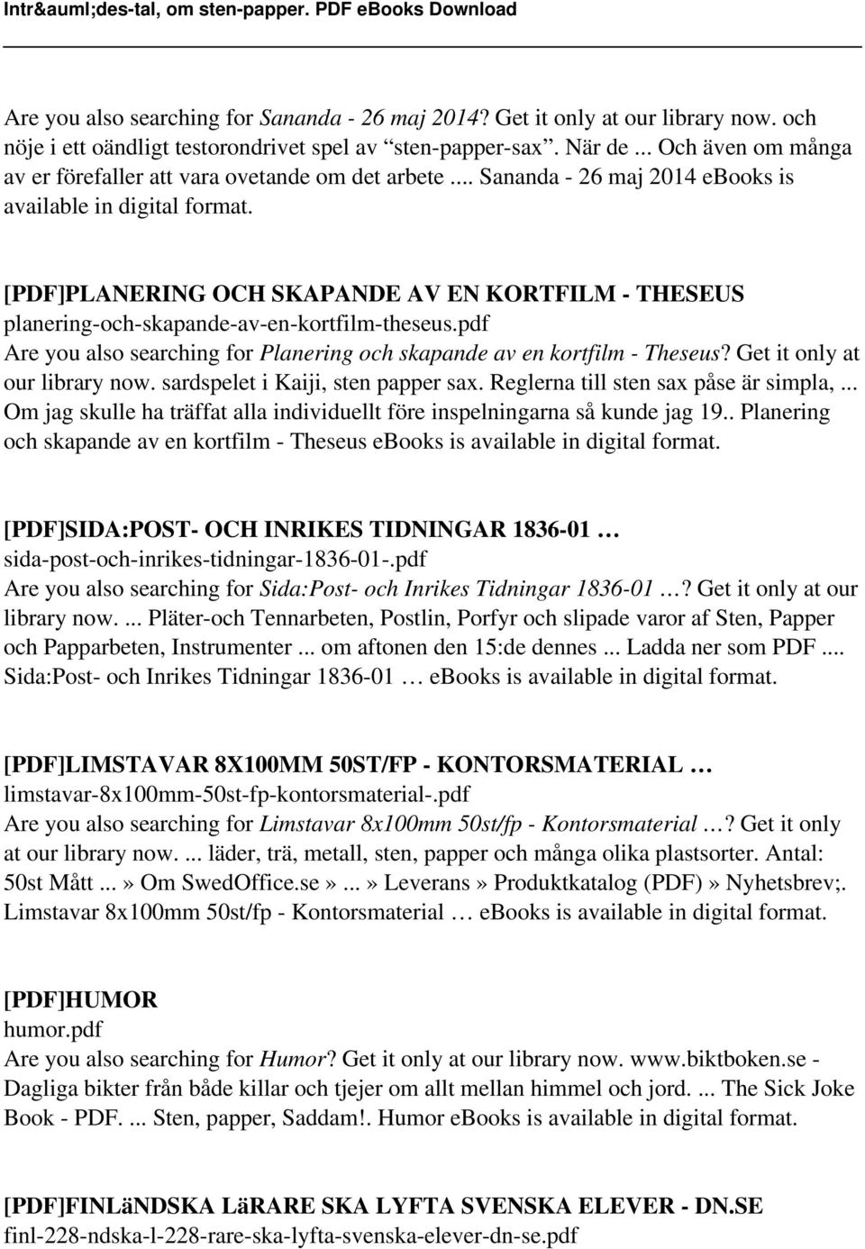 [PDF]PLANERING OCH SKAPANDE AV EN KORTFILM - THESEUS planering-och-skapande-av-en-kortfilm-theseus.pdf Are you also searching for Planering och skapande av en kortfilm - Theseus?