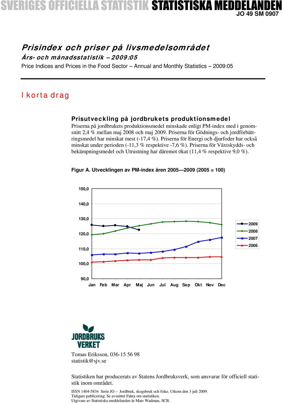 Priserna för Gödnings- och jordförbättringsmedel har minskat mest (-17,4 %). Priserna för Energi och djurfoder har också minskat under perioden (-11,3 % respektive -7,6 %).