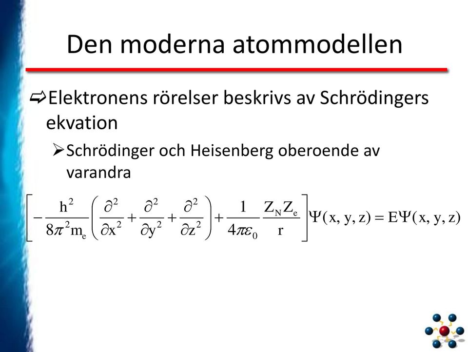 Heisenberg oberoende av varandra ),, ( ),, ( 4 1