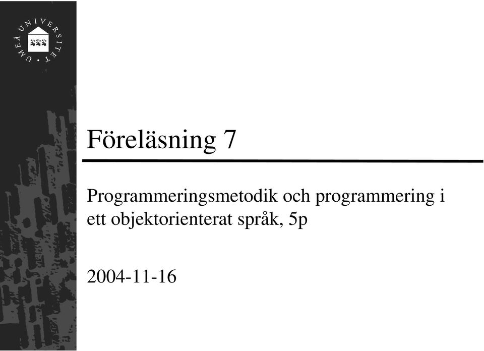 och programmering i ett