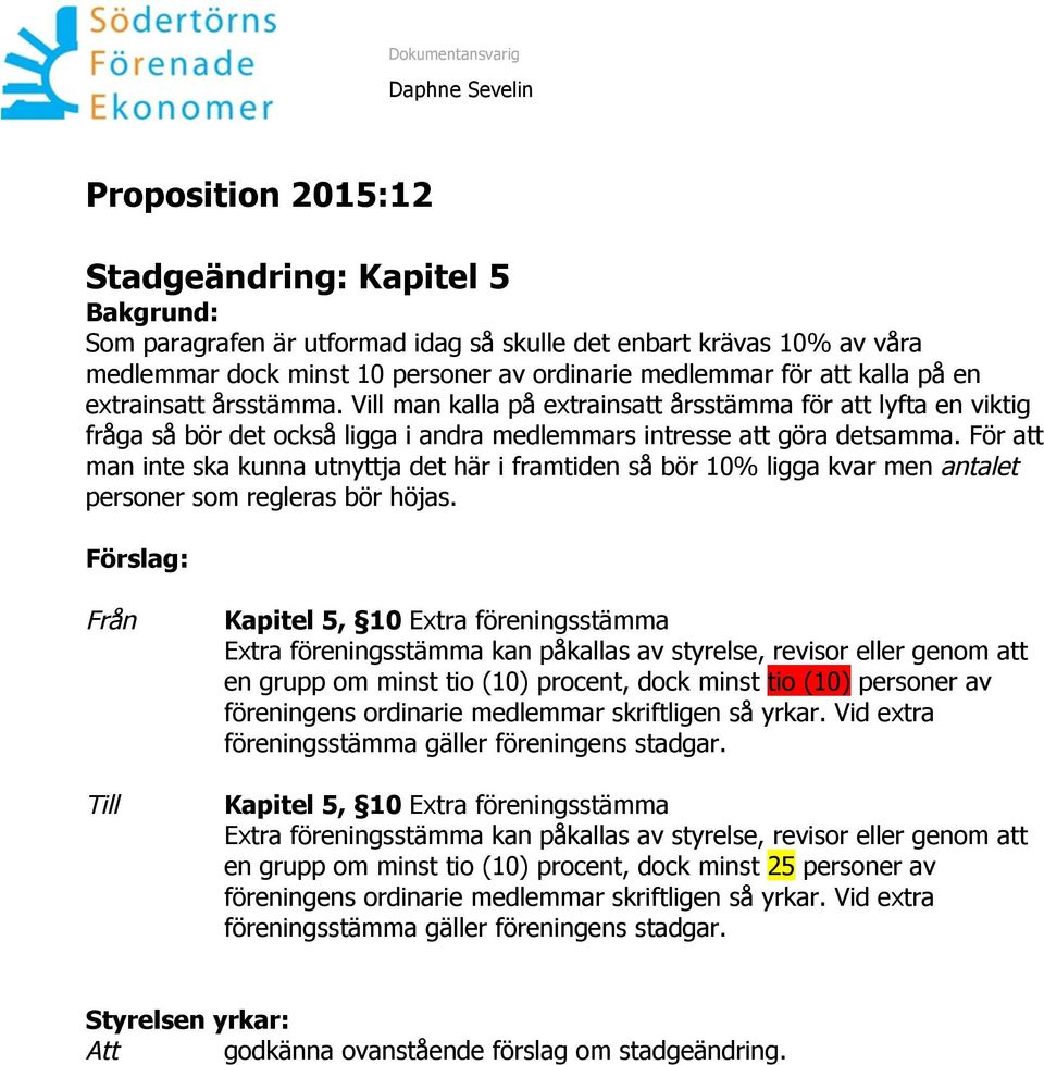 För att man inte ska kunna utnyttja det här i framtiden så bör 10% ligga kvar men antalet personer som regleras bör höjas.