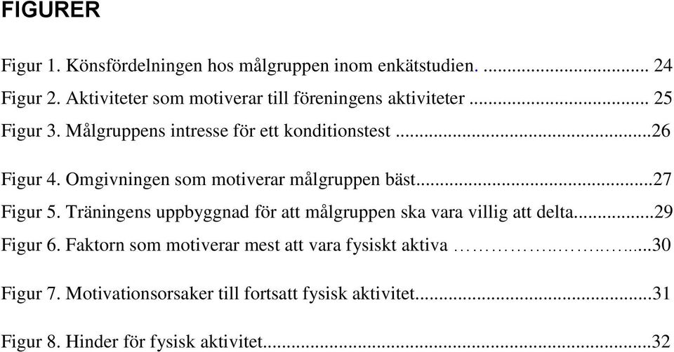 Omgivningen som motiverar målgruppen bäst...27 Figur 5. Träningens uppbyggnad för att målgruppen ska vara villig att delta.