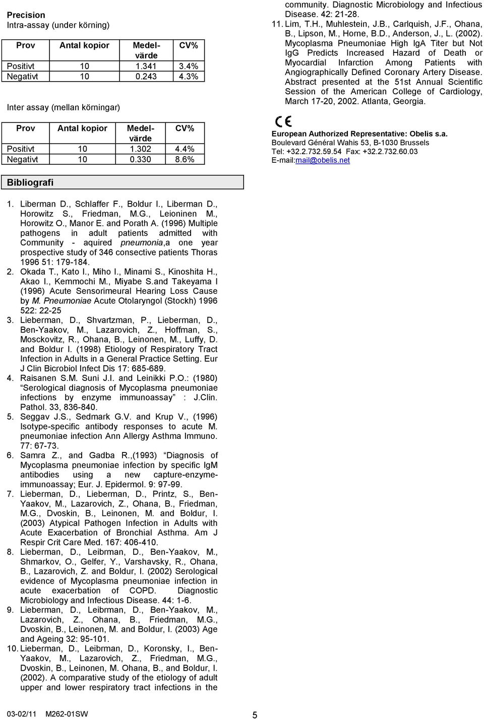 Mycoplasma Pneumoniae High IgA Titer but Not IgG Predicts Increased Hazard of Death or Myocardial Infarction Among Patients with Angiographically Defined Coronary Artery Disease.