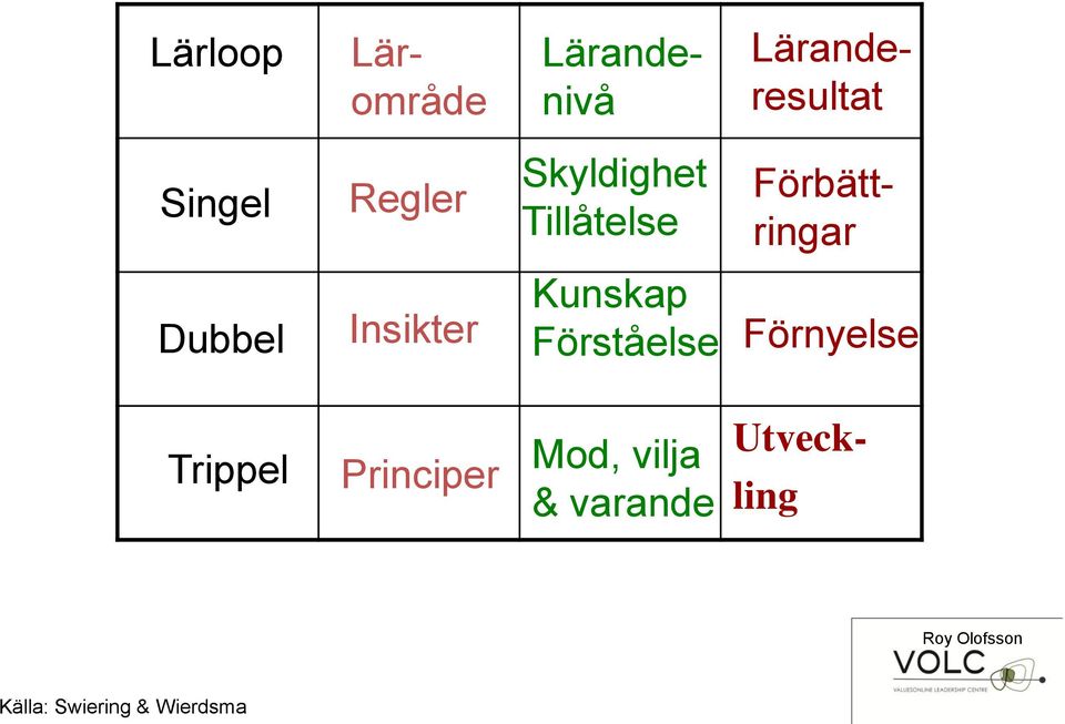 Insikter Kunskap Förståelse Förnyelse Trippel Principer