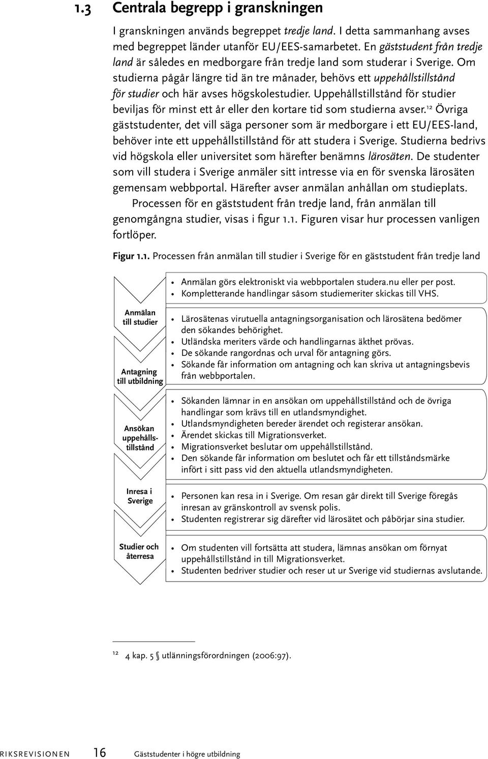 Om studierna pågår längre tid än tre månader, behövs ett uppehållstillstånd för studier och här avses högskolestudier.