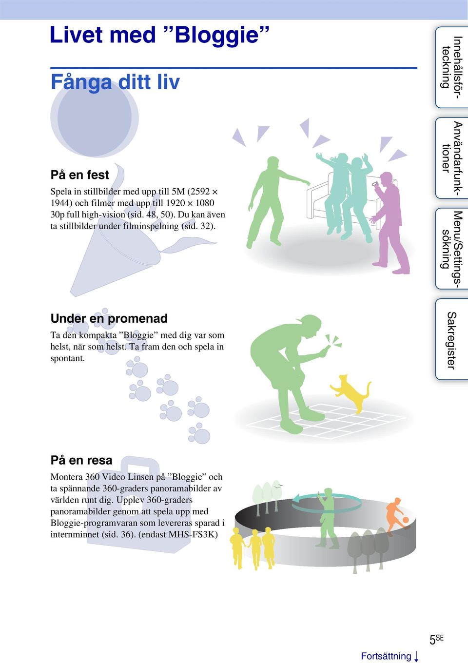 Ta fram den och spela in spontant. På en resa Montera 360 Video Linsen på Bloggie och ta spännande 360-graders panoramabilder av världen runt dig.