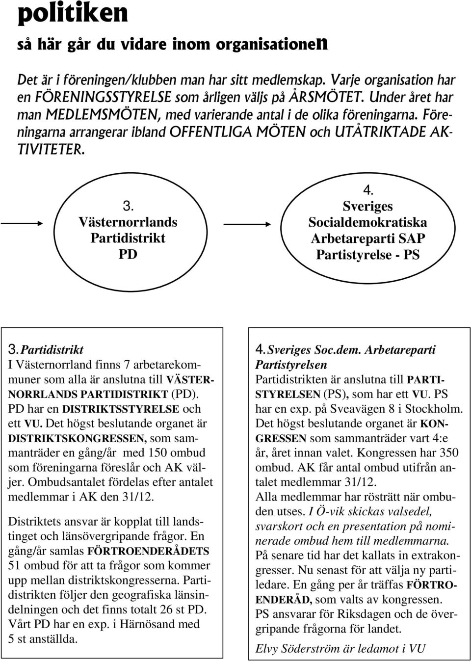 Sveriges Socialdemokratiska Arbetareparti SAP Partistyrelse - PS 3. Partidistrikt I Västernorrland finns 7 arbetarekommuner som alla är anslutna till VÄSTER- NORRLANDS PARTIDISTRIKT (PD).