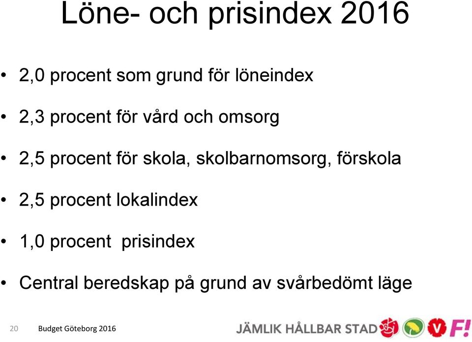 skola, skolbarnomsorg, förskola 2,5 procent lokalindex 1,0