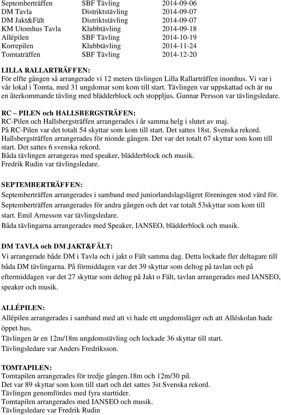 Vi var i vår lokal i Tomta, med 31 ungdomar som kom till start. Tävlingen var uppskattad och är nu en återkommande tävling med blädderblock och stoppljus. Gunnar Persson var tävlingsledare.