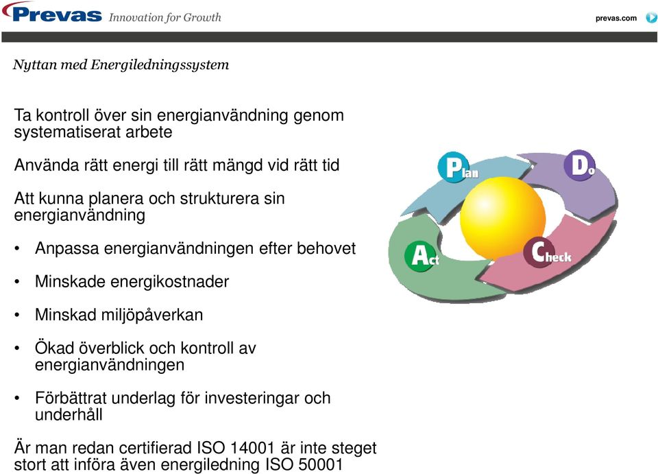 behovet Minskade energikostnader Minskad miljöpåverkan Ökad överblick och kontroll av energianvändningen Förbättrat