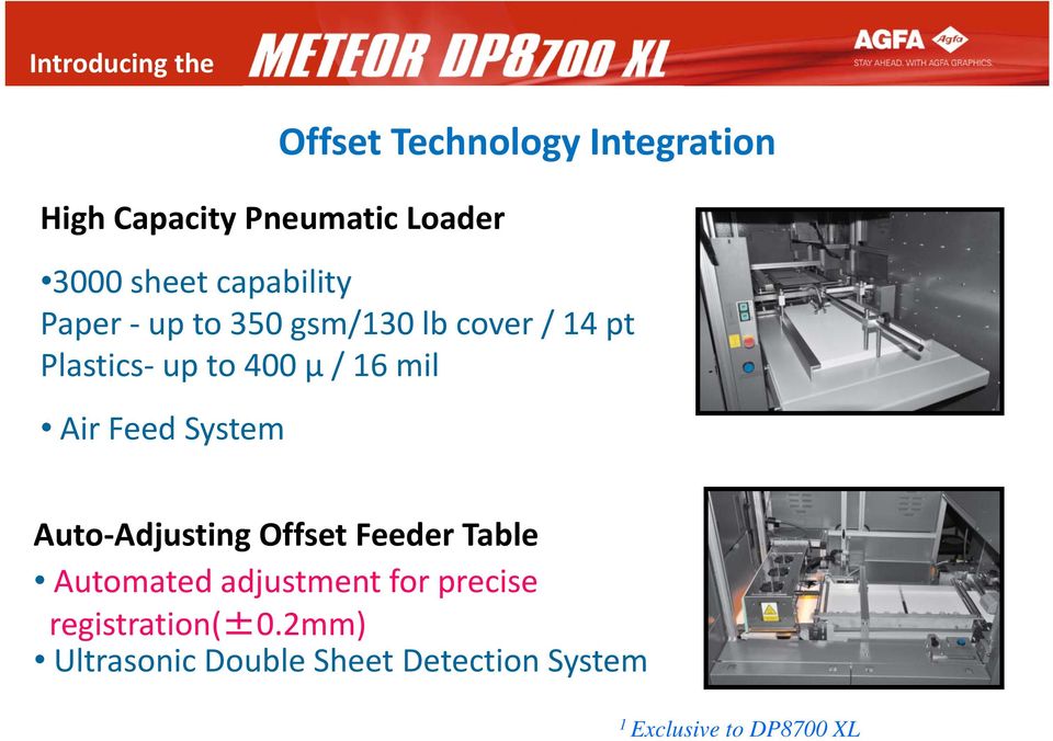 mil Air Feed System Auto Adjusting Offset Feeder Table Automated adjustment for