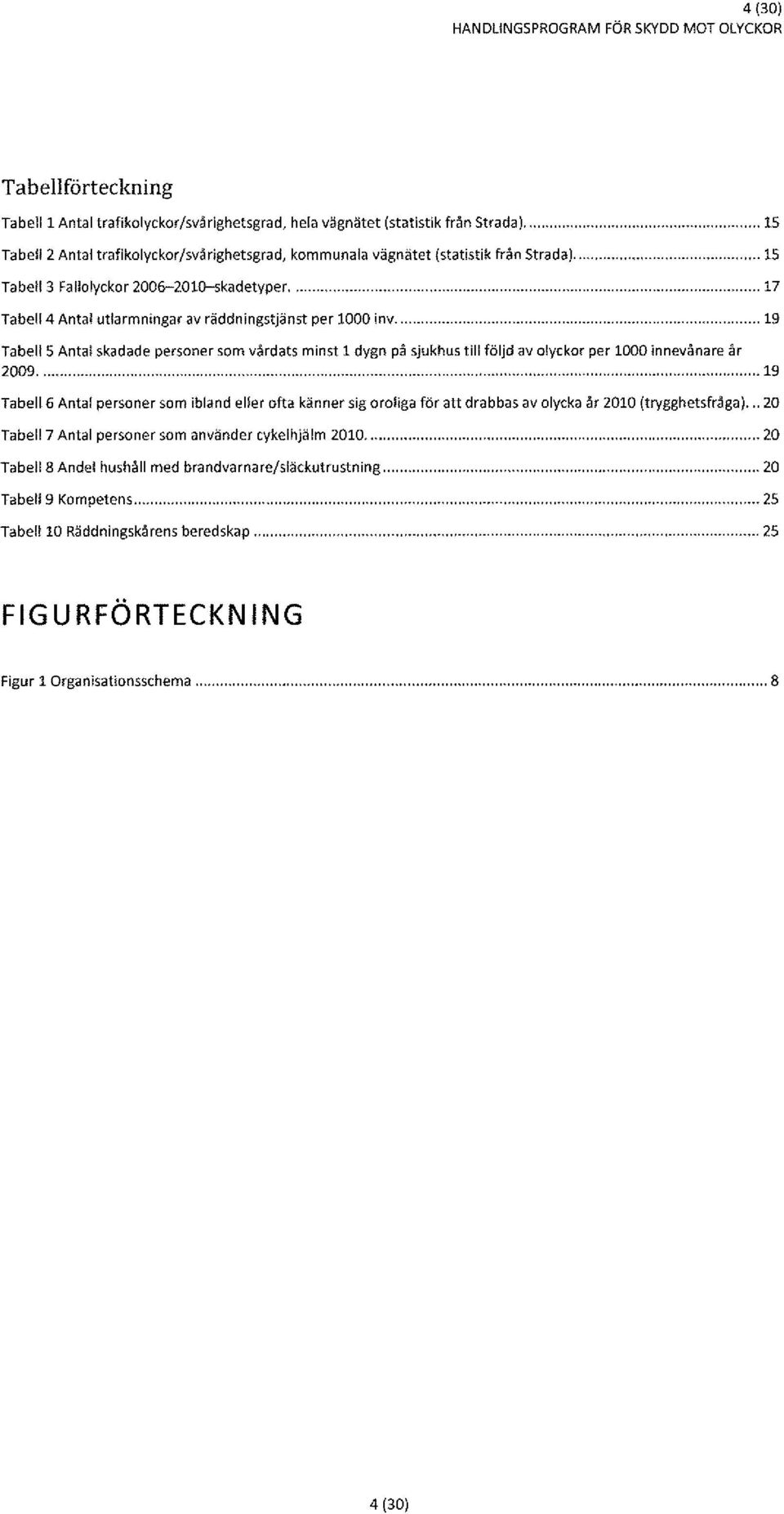 ... 15... 15..17..... 19 Tabell S Antal skadade personer som vårdats minst 1 dygn på sjukhus till följd av olyckor per 100