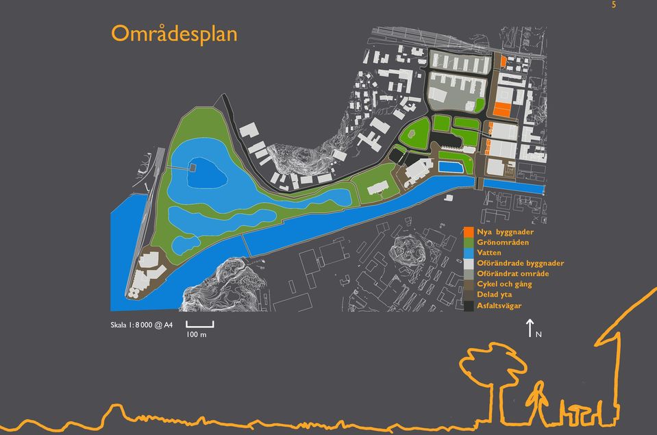 Oförändrat area område Bike Cykel and och pedestrian gång Shared