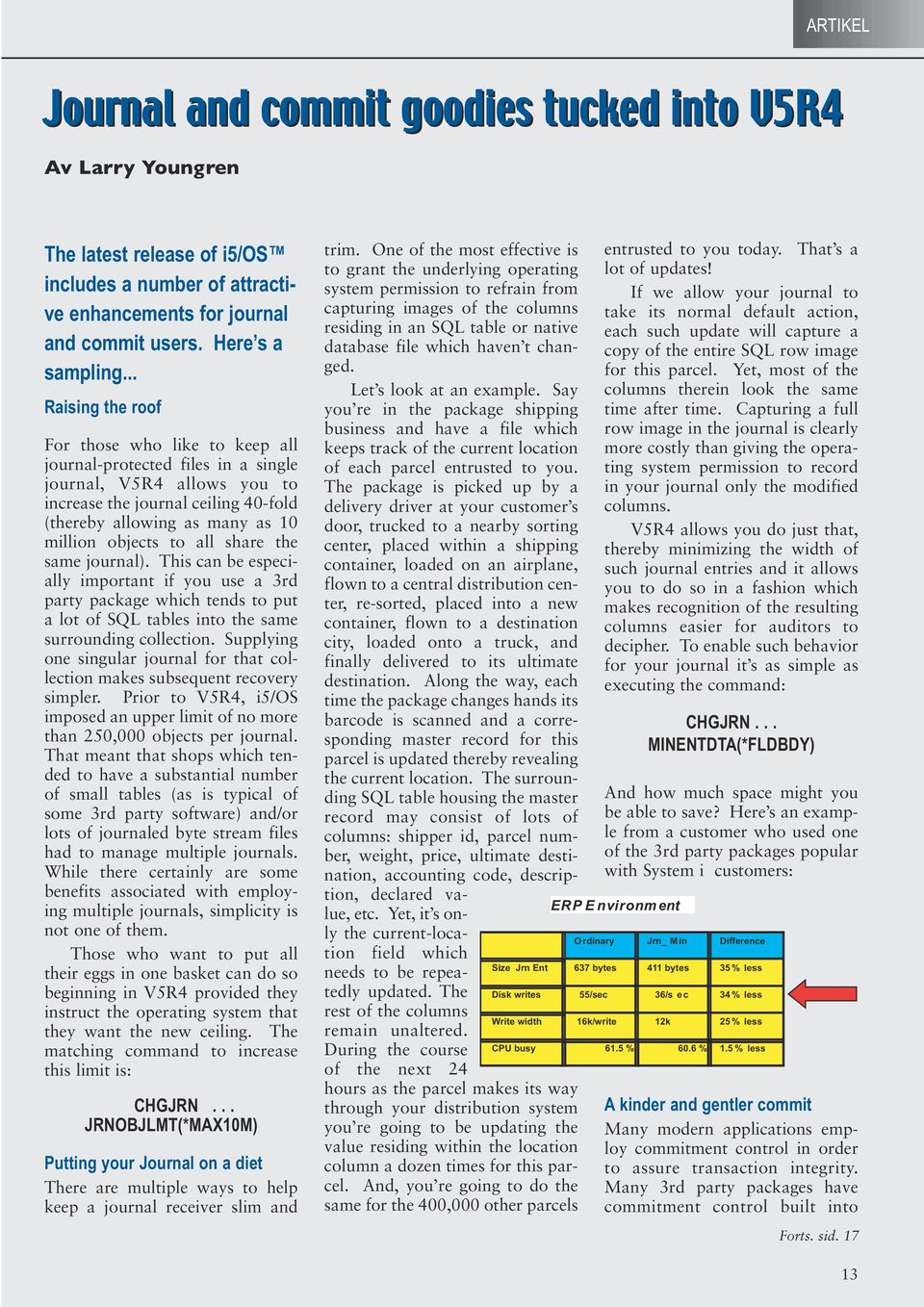 to all share the same journal). This can be especially important if you use a 3rd party package which tends to put a lot of SQL tables into the same surrounding collection.