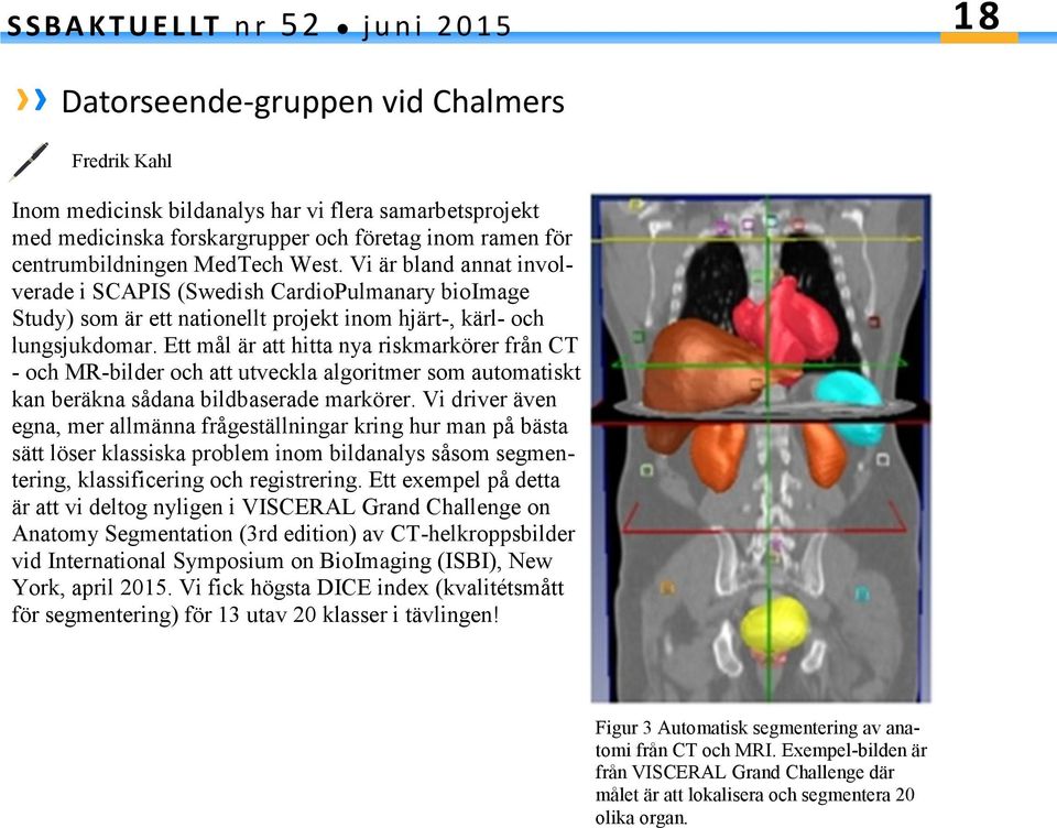 Ett mål är att hitta nya riskmarkörer från CT - och MR-bilder och att utveckla algoritmer som automatiskt kan beräkna sådana bildbaserade markörer.