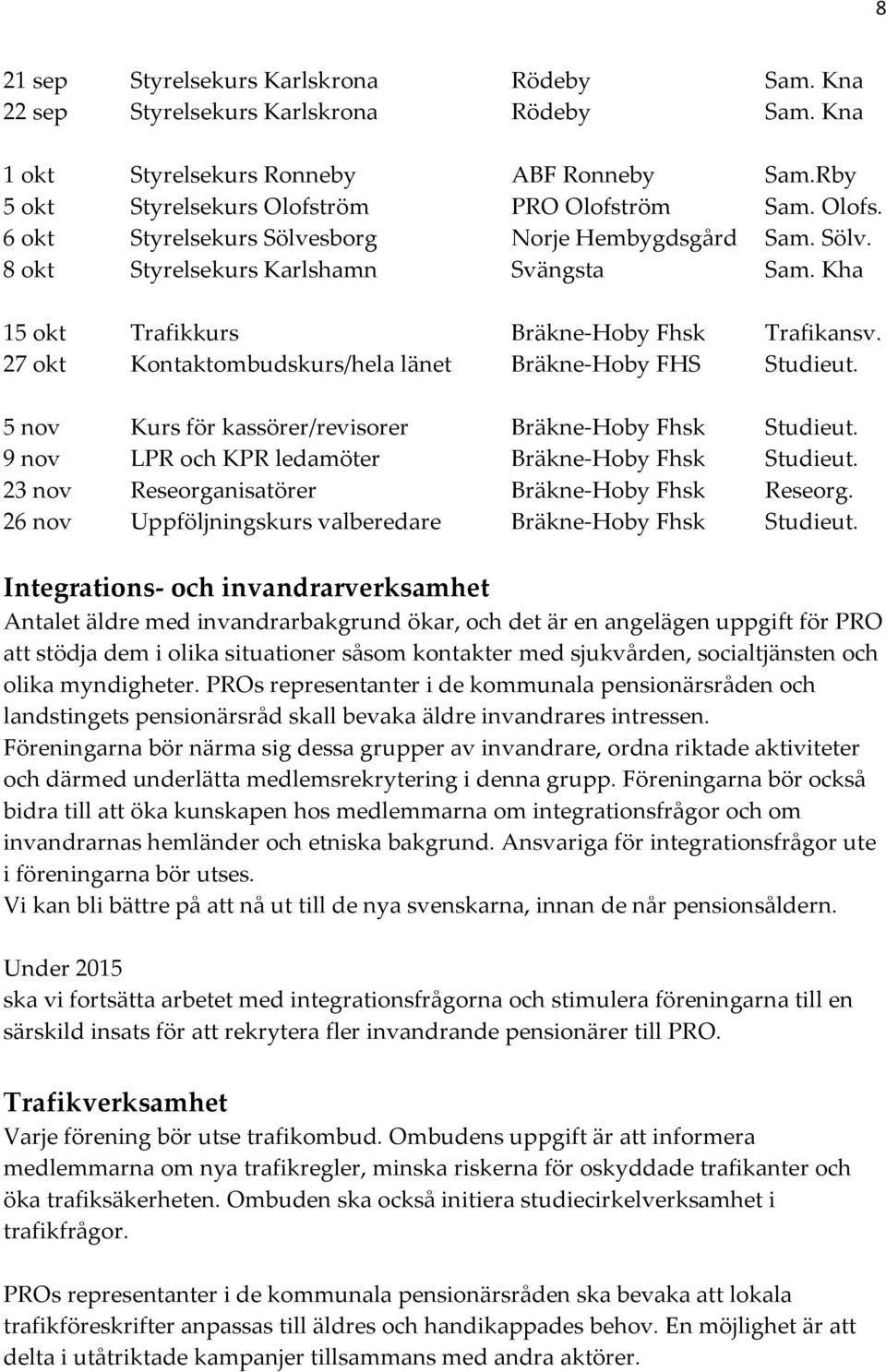 27 okt Kontaktombudskurs/hela länet Bräkne-Hoby FHS Studieut. 5 nov Kurs för kassörer/revisorer Bräkne-Hoby Fhsk Studieut. 9 nov LPR och KPR ledamöter Bräkne-Hoby Fhsk Studieut.