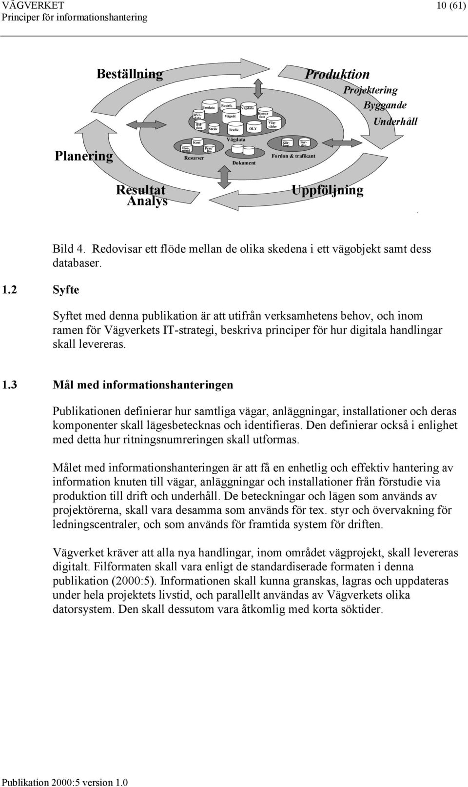 Syftet med denna publikation är att utifrån verksamhetens behov, och inom ramen för Vägverkets IT-strategi, beskriva principer för hur digitala handlingar skall levereras. 1.