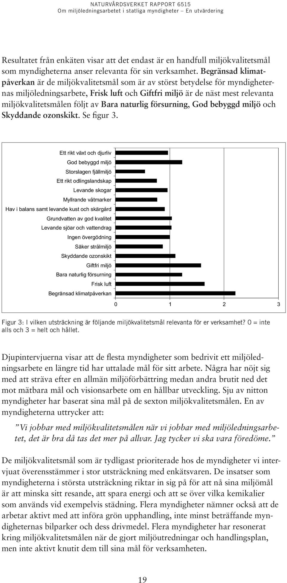 Bara naturlig försurning, God bebyggd miljö och Skyddande ozonskikt. Se figur 3.