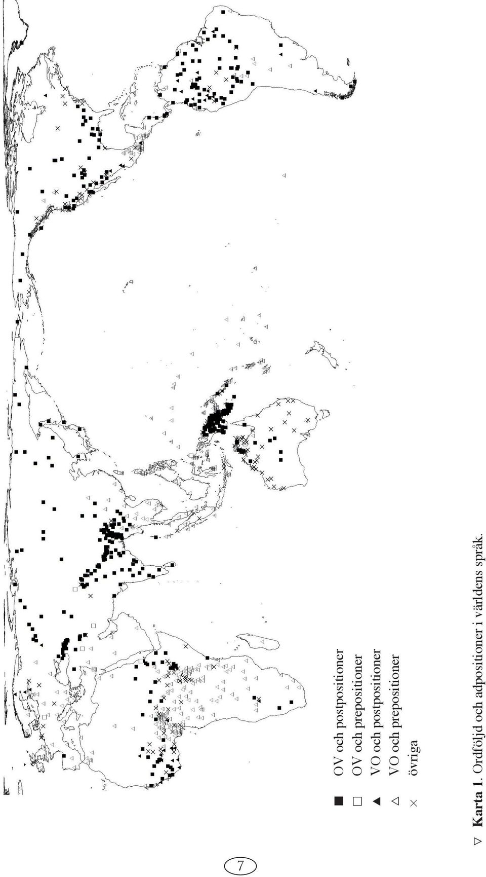 VO och prepositioner övriga Karta 1.