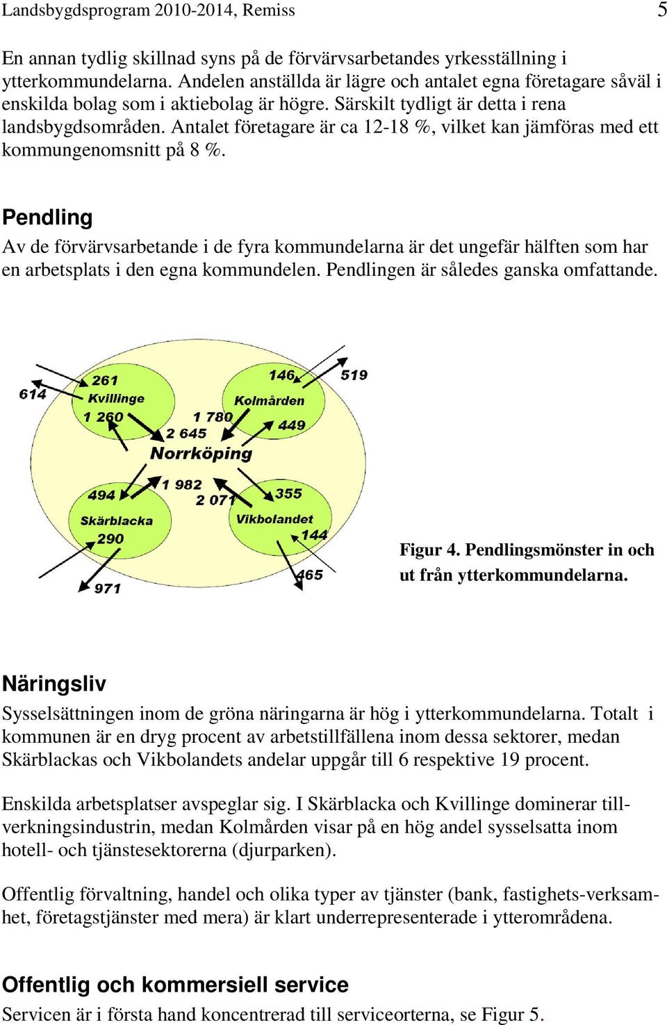 Antalet företagare är ca 12-18 %, vilket kan jämföras med ett kommungenomsnitt på 8 %.