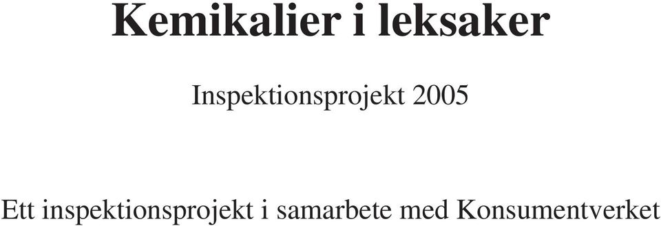 Ett inspektionsprojekt i