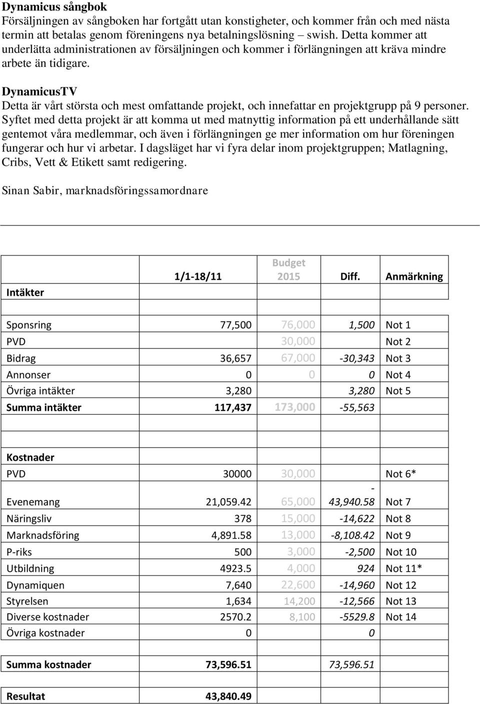 DynamicusTV Detta är vårt största och mest omfattande projekt, och innefattar en projektgrupp på 9 personer.