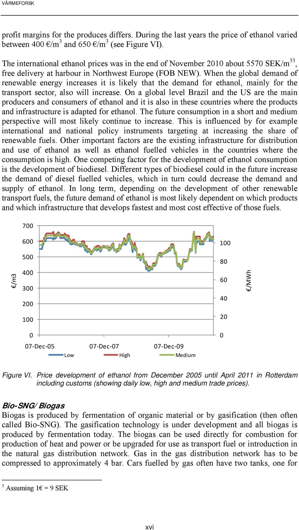 When the global demand of renewable energy increases it is likely that the demand for ethanol, mainly for the transport sector, also will increase.