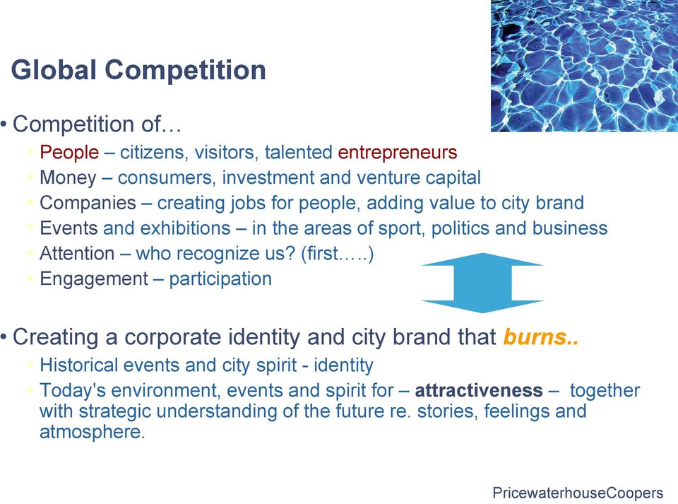 (first..) Engagement participation Creating a corporate identity and city brand that burns.