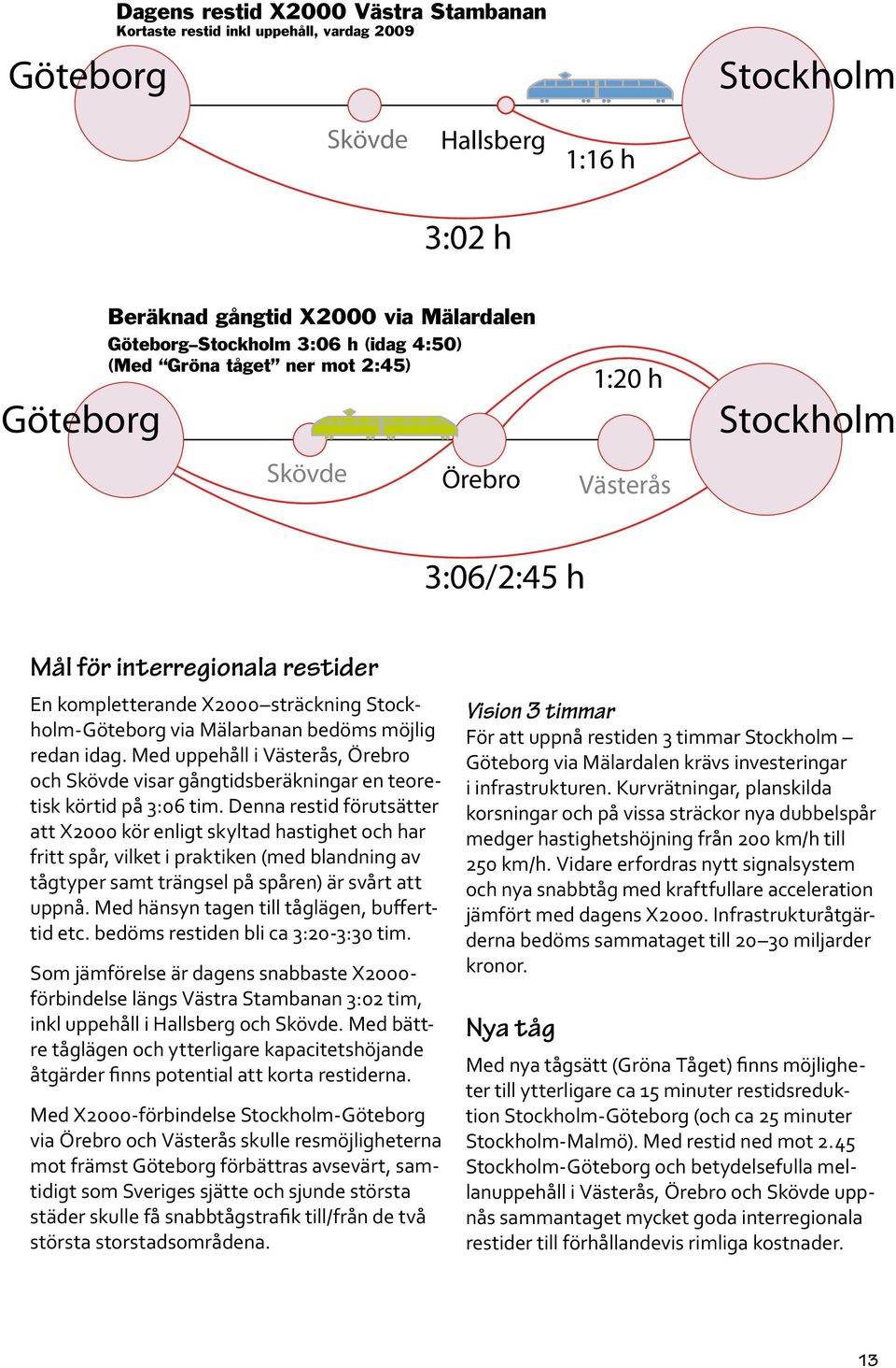 Med uppehåll i, och Skövde visar gångtidsberäkningar en teoretisk körtid på 3:06 tim.