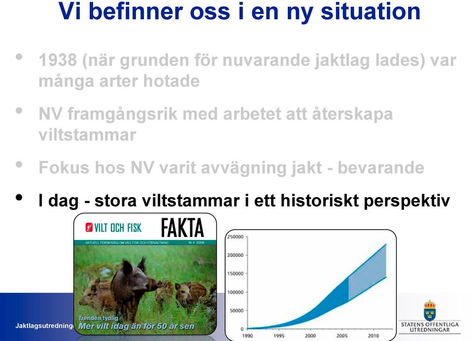 med arbetet att återskapa viltstammar Fokus hos NV varit