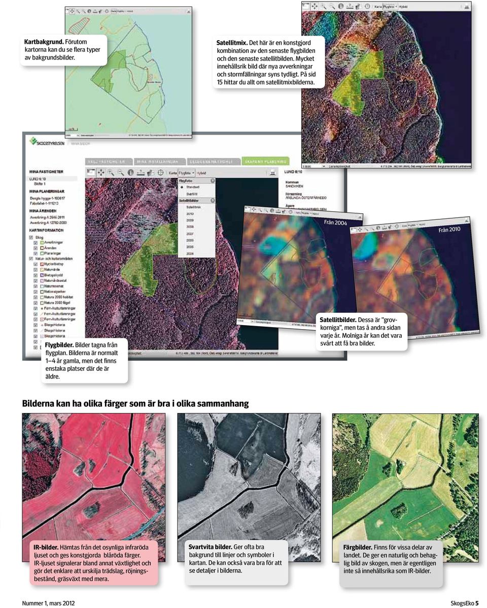 Bilderna är normalt 1 4 år gamla, men det finns enstaka platser där de är äldre. Satellitbilder. Dessa är grovkorniga, men tas å andra sidan varje år. Molniga år kan det vara svårt att få bra bilder.