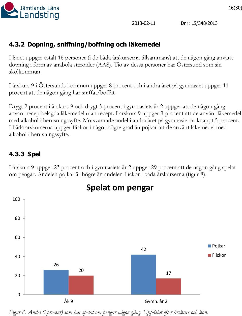 Drygt 2 procent i årskurs 9 och drygt 3 procent i gymnasiets år 2 uppger att de någon gång använt receptbelagda läkemedel utan recept.