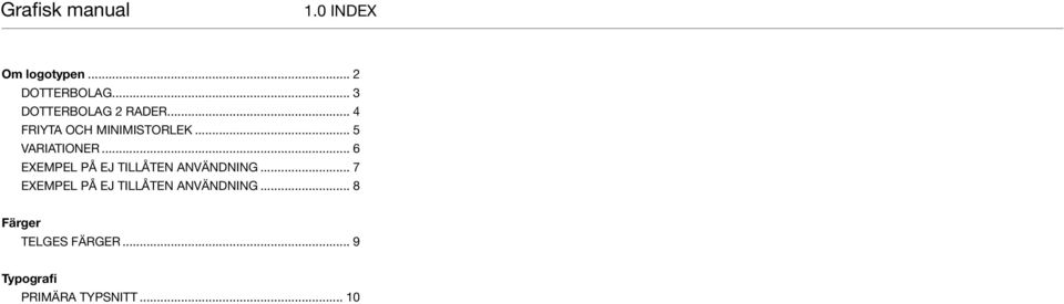 .. 5 VARIATIONER... 6 EXEMPEL PÅ EJ TILLÅTEN ANVÄNDNING.
