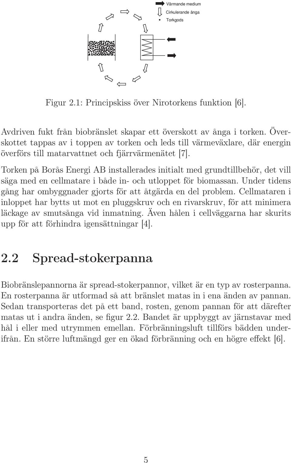 Torken på Borås Energi AB installerades initialt med grundtillbehör, det vill säga med en cellmatare i både in- och utloppet för biomassan.