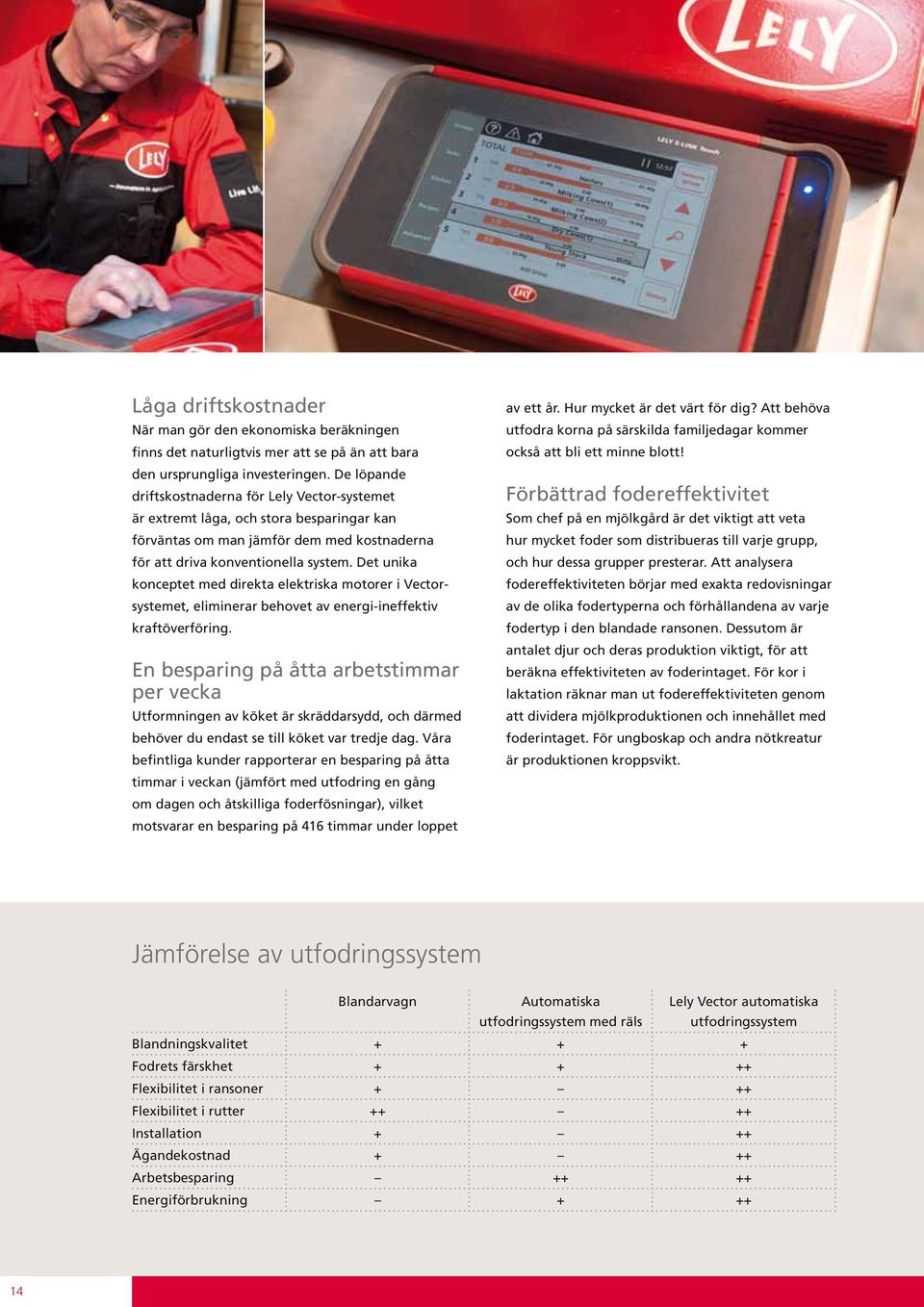 Det unika konceptet med direkta elektriska motorer i Vectorsystemet, eliminerar behovet av energi-ineffektiv kraftöverföring.