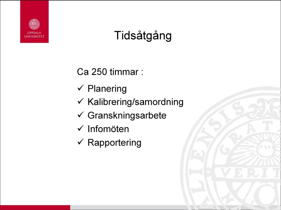 Kalibrering/samordning