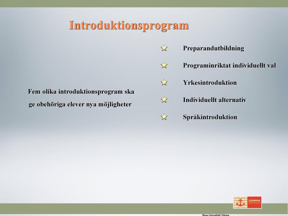 introduktionsprogram ska ge obehöriga elever nya