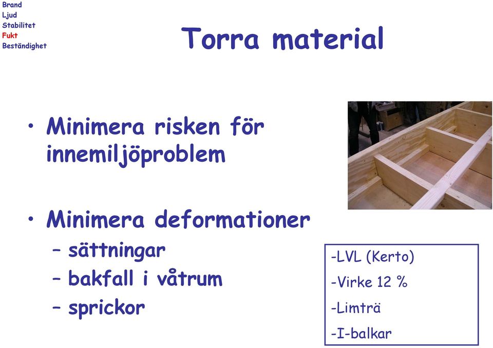 Minimera deformationer sättningar bakfall i